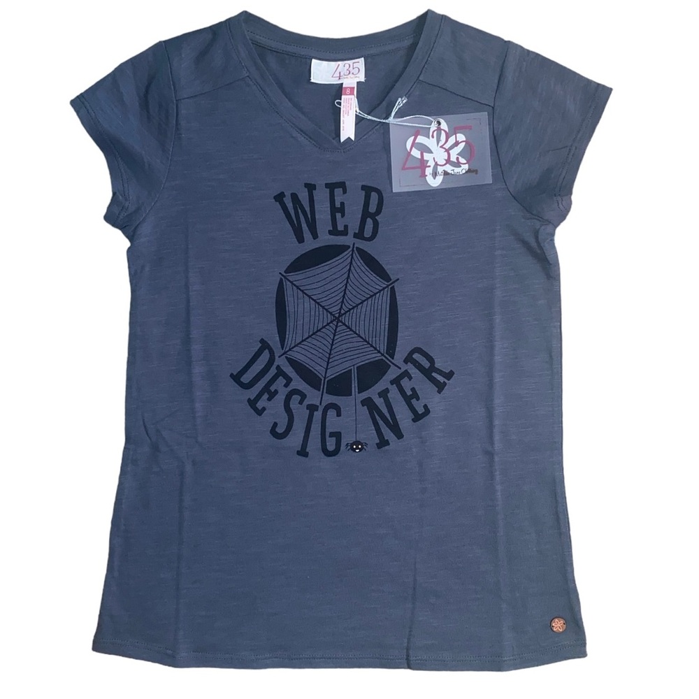NWT Matilda Jane Web Designer 100% Cotton Graphic Tee Size 8